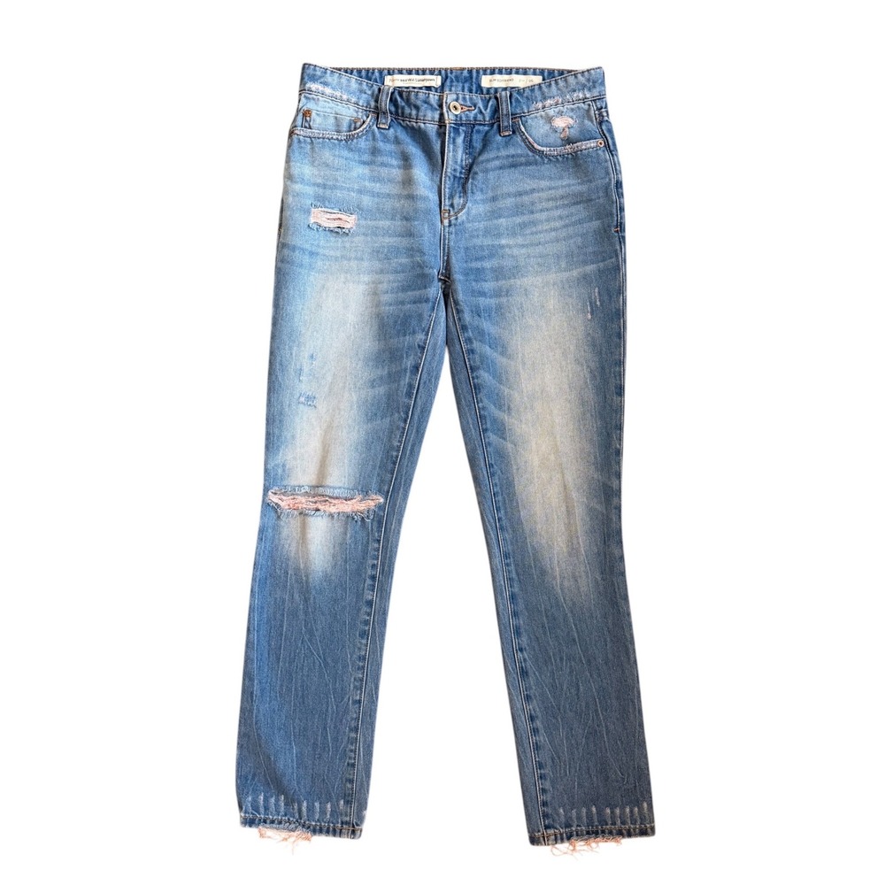 Pilcro and the Letterpress Slim Boyfriend Distressed Jeans 26 Anthropologie
